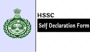 HSSC Self Declaration Form (Annexure E1) PDF